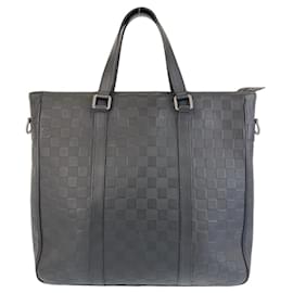 Louis Vuitton-Louis Vuitton Damier Infini Tadao PM Tote Bag-Black,Other
