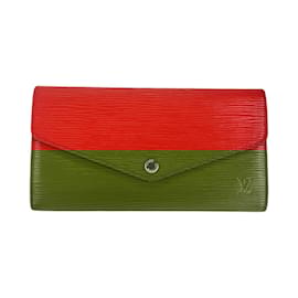 Louis Vuitton-Louis Vuitton Epi Portefeuille Sarah Long Wallet-Red