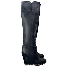 Boots Chanel Black