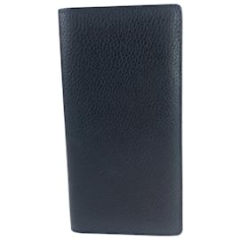 Louis Vuitton-Louis Vuitton Taurillon Leather Portefeuille Brazza Noir-Black
