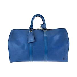 Louis Vuitton-Louis Vuitton Epi Keepall 45 Handbag-Blue
