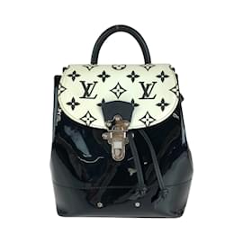 Louis Vuitton-Louis Vuitton Vernis Monogram Hot Springs Backpack-Black,White