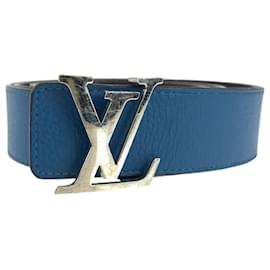 Louis Vuitton-Cinto Reversível Santur Initial da Louis Vuitton-Marrom,Azul