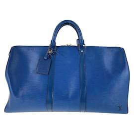 Louis Vuitton-Louis Vuitton Epi Keepall 50 Handbag-Blue