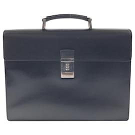 Prada-Prada Saffiano Black Leather Briefcase-Black
