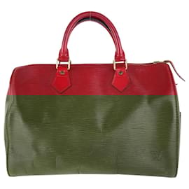 Louis Vuitton-Bolsa Louis Vuitton Epi Speedy 30-Vermelho