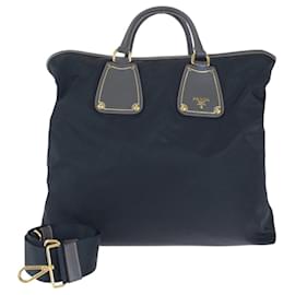 Prada-Prada Tessuto Saffiano Black Tote Bag-Black