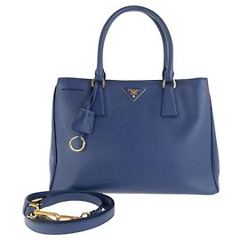 Sac à main Galleria Saffiano de Prada Bleu