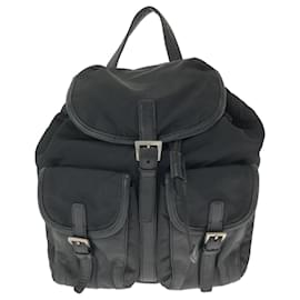 Prada-Prada Tessuto Black Rucksack Backpack-Black