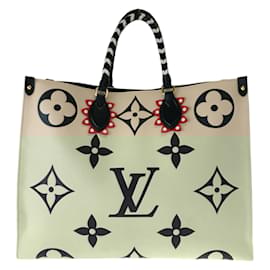 Louis Vuitton-Louis Vuitton Monogram Empreinte Crafty On the Go GM Tote Bag-Black,Beige