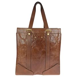 Louis Vuitton-Louis Vuitton Cuir Soana Sac Plat Tote Bag-Brown