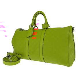 Louis Vuitton-Louis Vuitton Daminian Infini Keepall 45 Bandouliere-Other,Orange