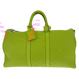 Louis Vuitton-Louis Vuitton Daminian Infini Keepall 45 Bandouliere-Other,Orange