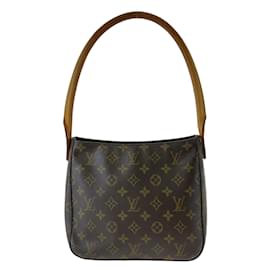 Louis Vuitton-Bolsa de Ombro Louis Vuitton Monogram Looping MM-Marrom