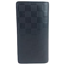 Louis Vuitton-Louis Vuitton Damier Infinie Portefeuille Brazza Long Wallet-Black