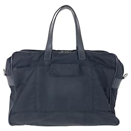 Prada-Prada Tessuto Saffiano Triangle Logo Briefcase-Black