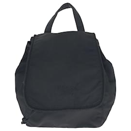 Prada-Prada Vintage Tessuto Embroidered Black Nylon Rucksack-Black