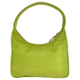 Prada-Prada Tessuto Triangle Plate Handbag-Green
