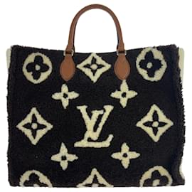 Louis Vuitton-Louis Vuitton Monogram Teddy On the Go GM Shoulder Bag-Black,White