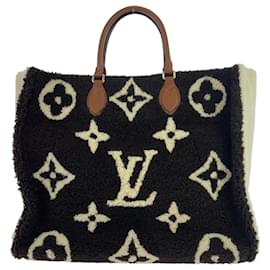 Louis Vuitton-Louis Vuitton Monogram Teddy On the Go GM Shoulder Bag-Black,White