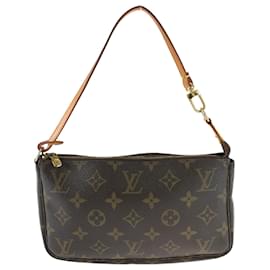 Louis Vuitton-Pochete Acessório Monograma Louis Vuitton-Marrom