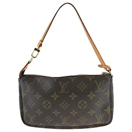 Louis Vuitton-Pochete Acessório Monograma Louis Vuitton-Marrom