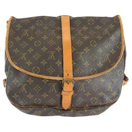 Louis Vuitton-Louis Vuitton Monogram Saumur 35 Shoulder Bag-Brown