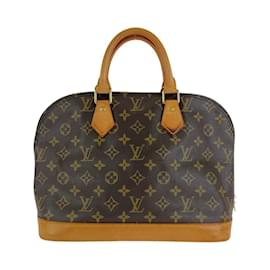 Louis Vuitton-Bolsa de mão Alma PM Monograma Louis Vuitton-Marrom