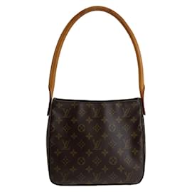Louis Vuitton-Bolsa de Ombro Louis Vuitton Monogram Looping MM-Marrom