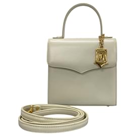 Yves Saint Laurent-Yves Saint Laurent Vintage White Leather Shoulder Bag-White