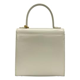 Yves Saint Laurent-Yves Saint Laurent Vintage White Leather Shoulder Bag-White