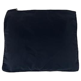 Prada-Prada Tessuto Triangle Logo Plate Shoulder Bag-Black