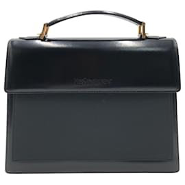 Yves Saint Laurent-Yves Saint Laurent Vintage Black Enamel Handbag-Black