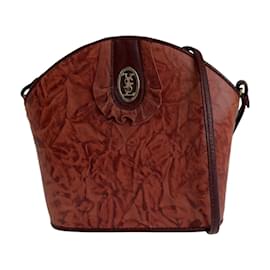 Yves Saint Laurent-Yves Saint Laurent Vintage Red Leather Crossbody Bag-Red