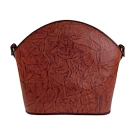 Yves Saint Laurent-Yves Saint Laurent Vintage Red Leather Crossbody Bag-Red