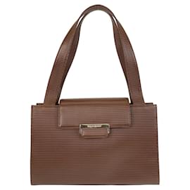 Yves Saint Laurent-Yves Saint Laurent Vintage Brown Leather Tote Bag-Brown