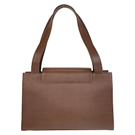 Yves Saint Laurent-Yves Saint Laurent Vintage Brown Leather Tote Bag-Brown