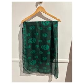 Alexander Mcqueen-ALEXANDER MCQUEEN Scarves T.  Silk-Green