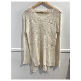 HELMUT LANG Strickwaren T.International S Leinen Weiß