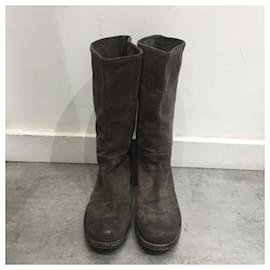 Prada-PRADA Boots T.EU 35.5 Suede-Brown