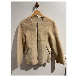 Veste Isabel Marant peau lainée T.36 Beige