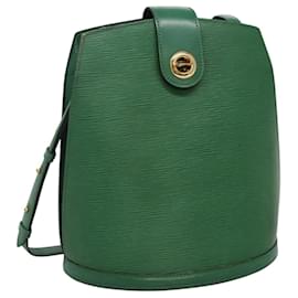 Louis Vuitton-LOUIS VUITTON Epi Cluny Shoulder Bag Green M52254 LV Auth 112915-Green