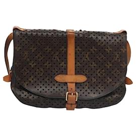 Louis Vuitton-LOUIS VUITTON Monogram Perfo Saumur 30 Shoulder Bag M93998 LV Auth 110153-Monogram