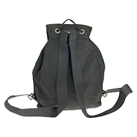 Prada-Prada Tessuto Triangle Logo Plate Backpack-Brown