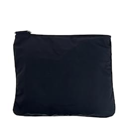 Prada-Prada Tessuto Triangle Logo Plate Messenger Bag-Black