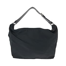 Prada-Prada Tessuto Triangle Logo Plate Handbag-Black