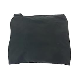 Prada-Prada Tessuto Triangle Logo Plate Black Nylon Shoulder Bag-Black