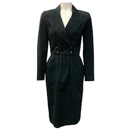 Chanel-Chanel Vintage Black Tuxedo Dress-Black