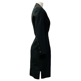 Chanel-Chanel Vintage Black Tuxedo Dress-Black