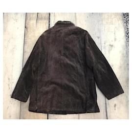 Burberry-Men Coats Outerwear-Dark brown